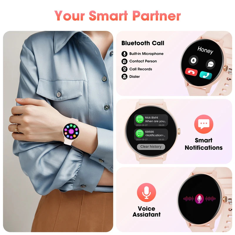 Karchilor 2024 Smartwatch with Bluetooth Call & Health Monitoring