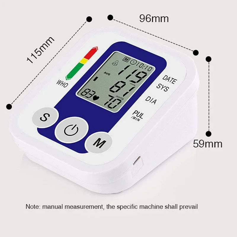 Digital Arm Blood Pressure Monitor – Automatic Cuff & Heart Rate Sensor