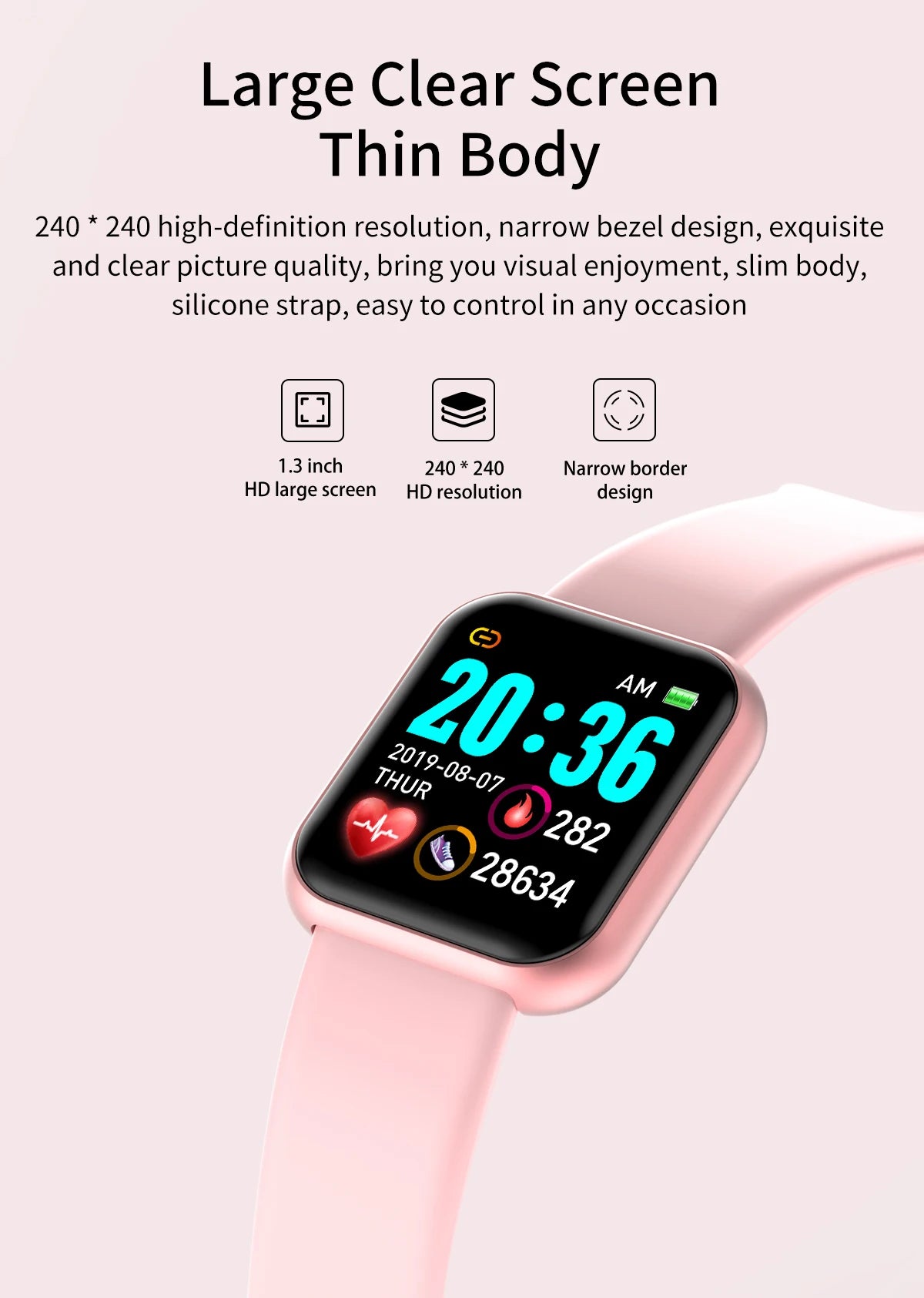 Y68/D20 Smartwatch – Fitness & Bluetooth Connected Sports Tracker