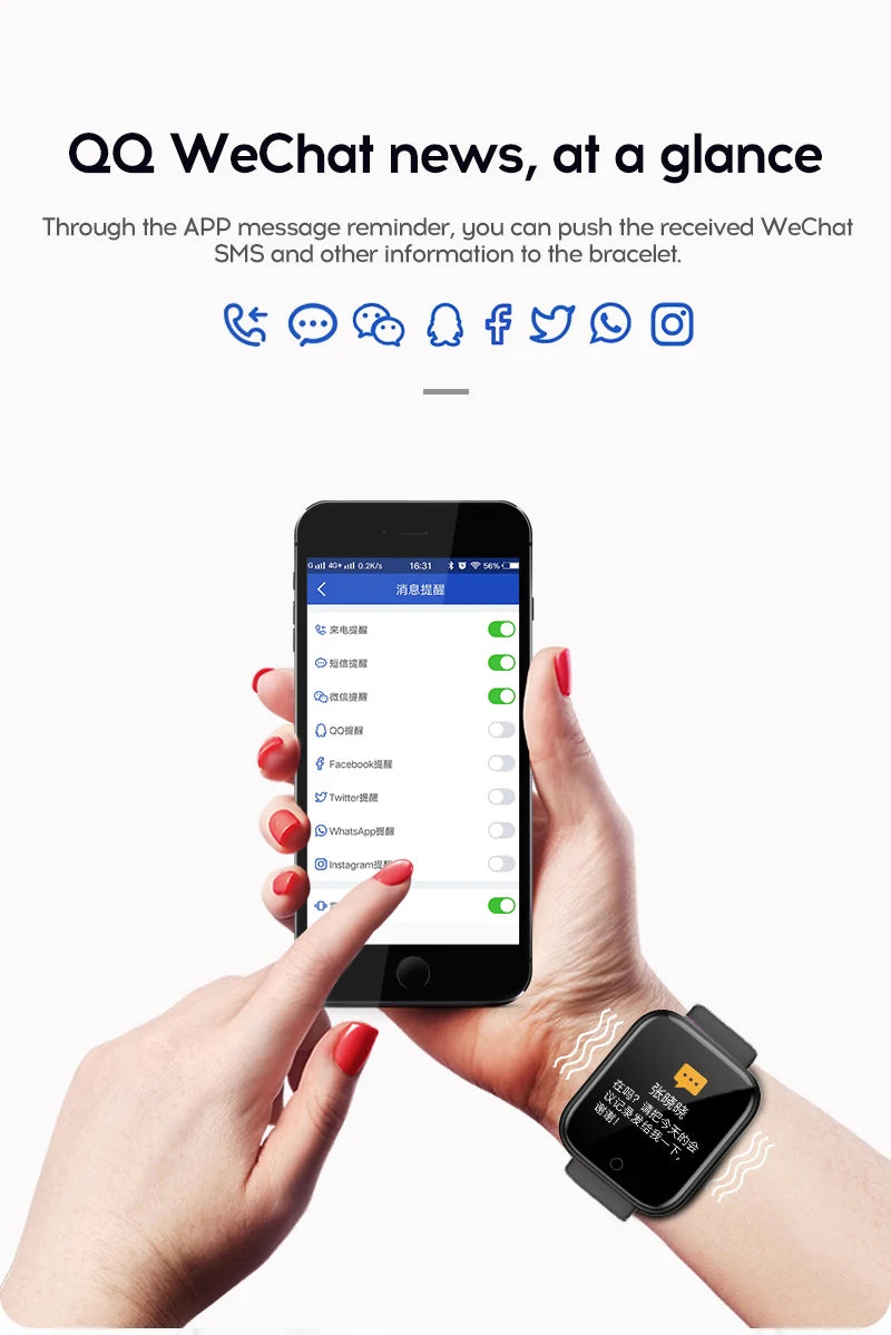 Y68/D20 Smartwatch – Fitness & Bluetooth Connected Sports Tracker