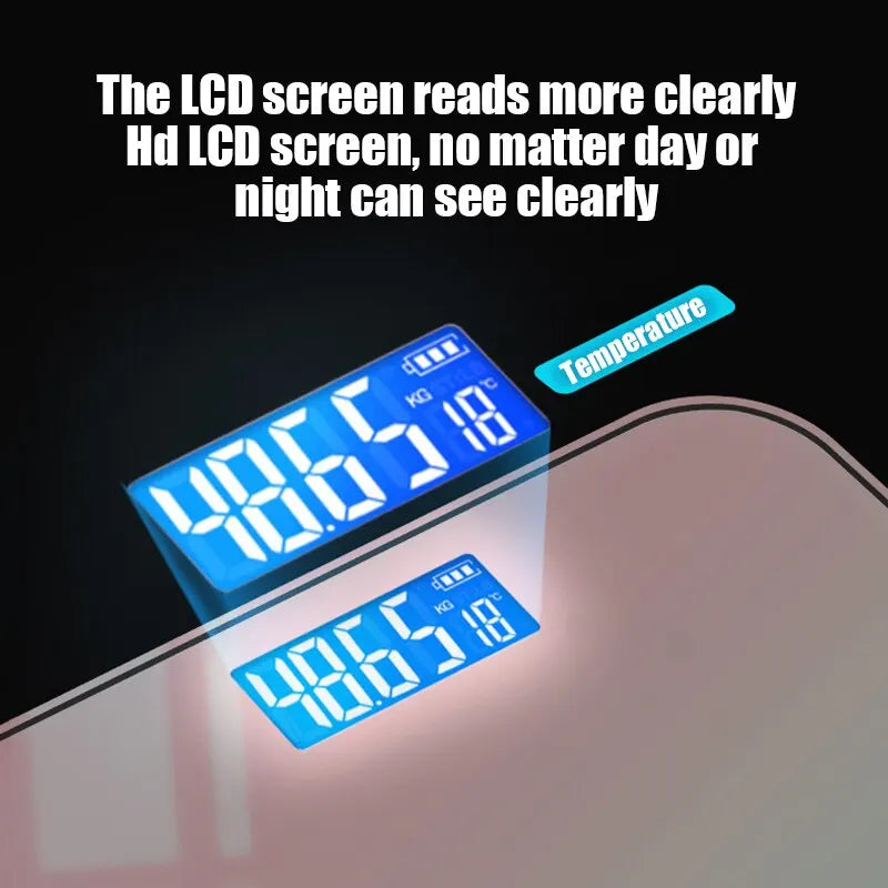 Smart LCD Glass Body Weight Scale – Gradient Color