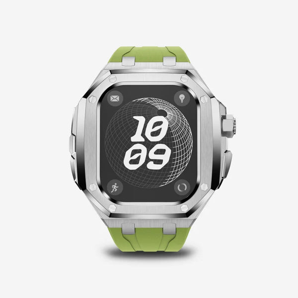 Luxury Titanium Alloy Kit for Apple Watch Ultra & Series 9-5 with Fluororubber Strap