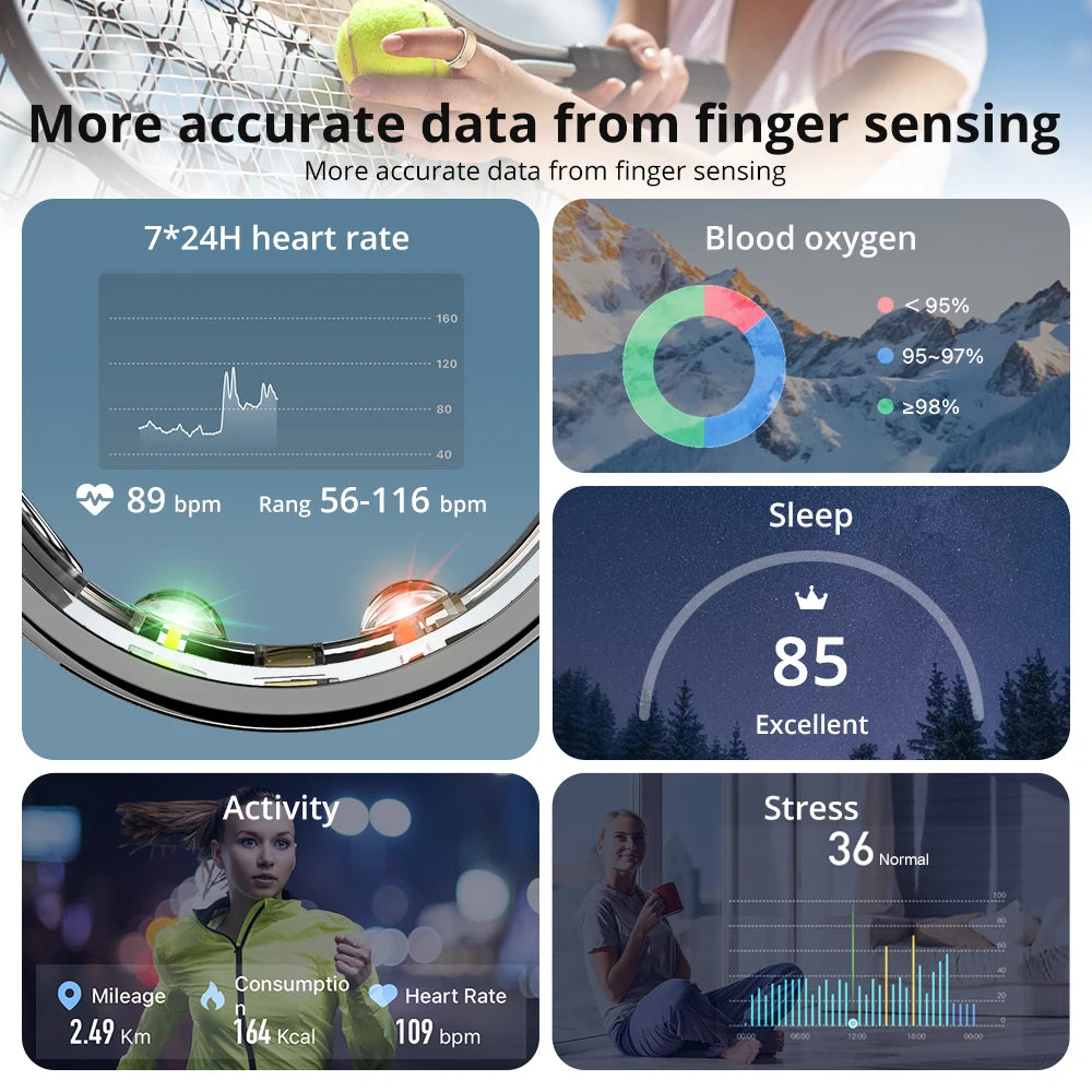 COLMI R10 Smart Ring – Health Tracker with Charging Case