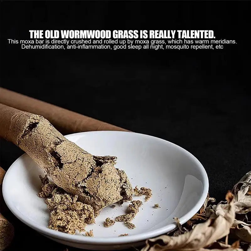 Handmade Moxibustion Sticks with Base for Odor & Fly Repellent