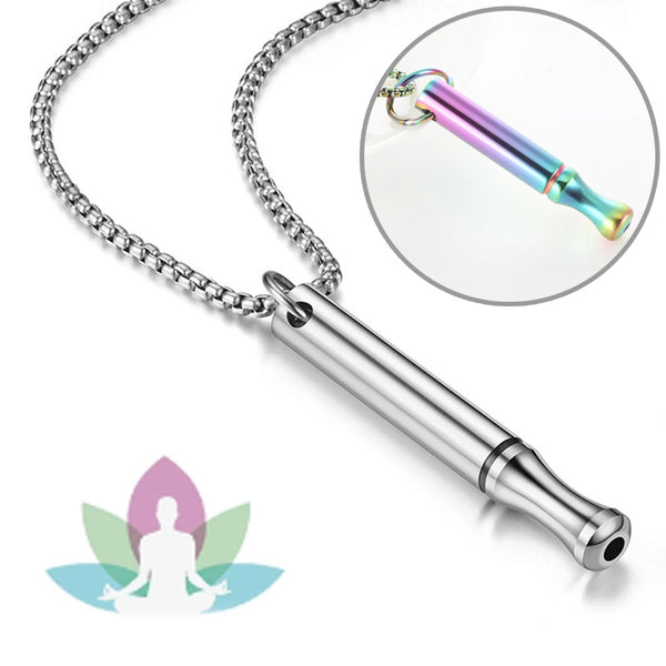 Mindfulness Breathing Necklace – Stainless Steel Anxiety Relief Tool
