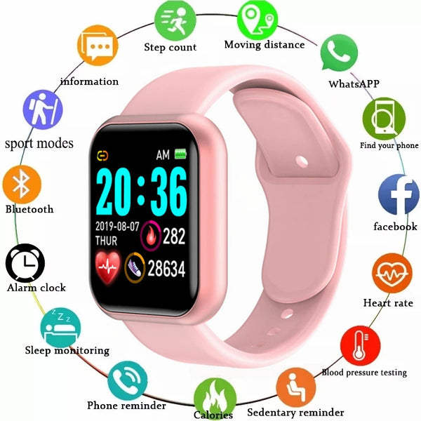 Y68/D20 Smartwatch – Fitness & Bluetooth Connected Sports Tracker