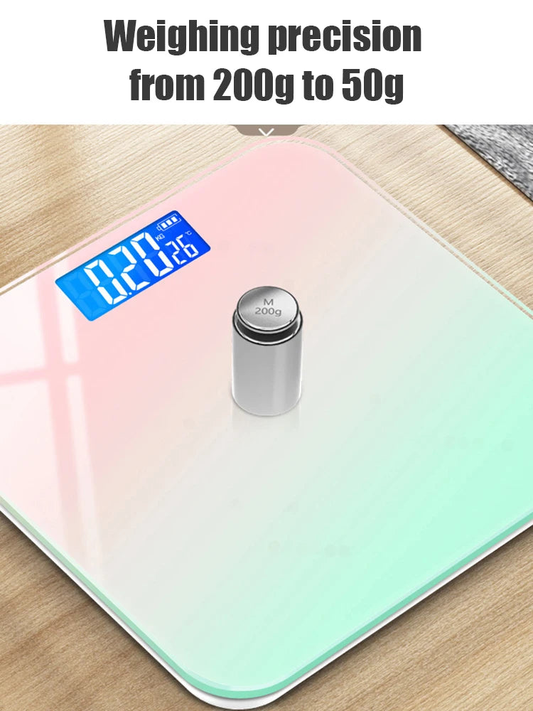 Smart LCD Glass Body Weight Scale – Gradient Color