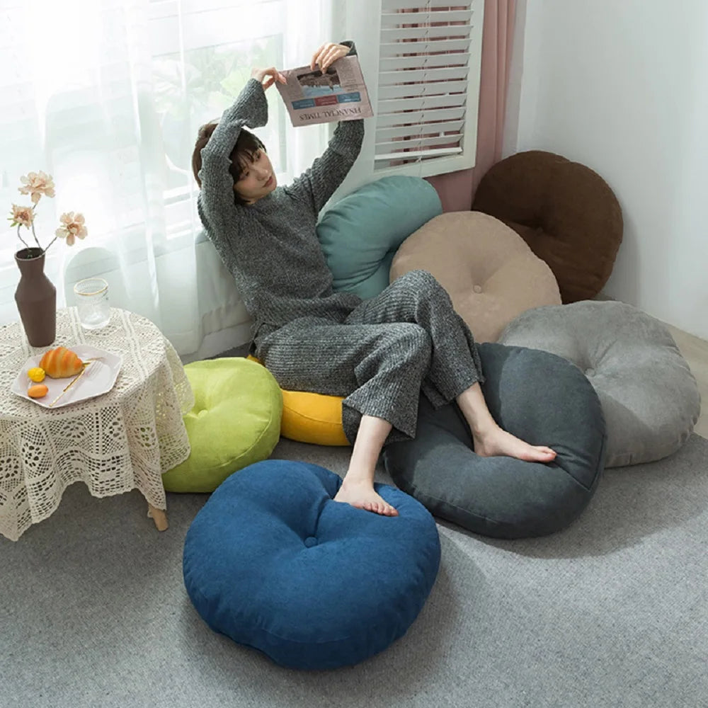 Round Floor Seat Cushion – Solid Color Meditation & Yoga Pad