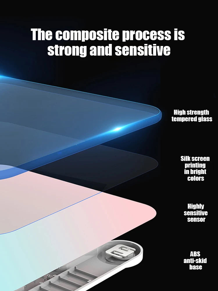 Smart LCD Glass Body Weight Scale – Gradient Color