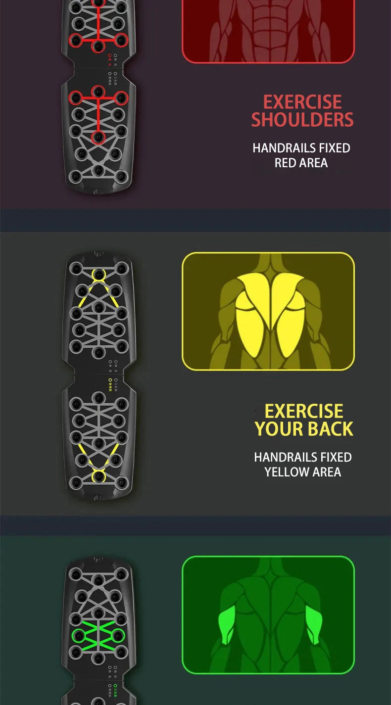 Foldable Push-Up Board Set – Full-Body Training System with Handles
