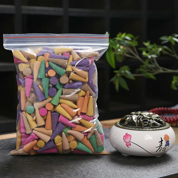 60pcs Backflow Incense Cones – Mixed Scents for Aromatherapy & Relaxation