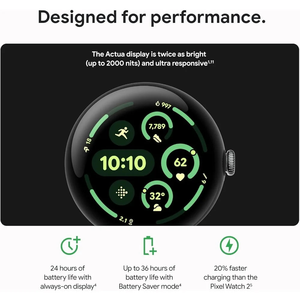 Pixel Watch Android Smartwatch with Heart Rate & Fitbit Running