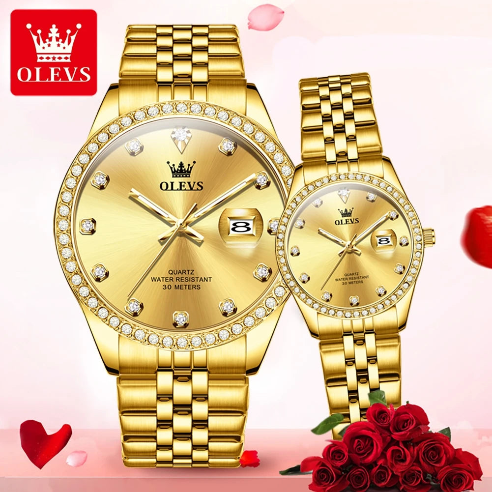 OLEVS Luxury Couple Watches