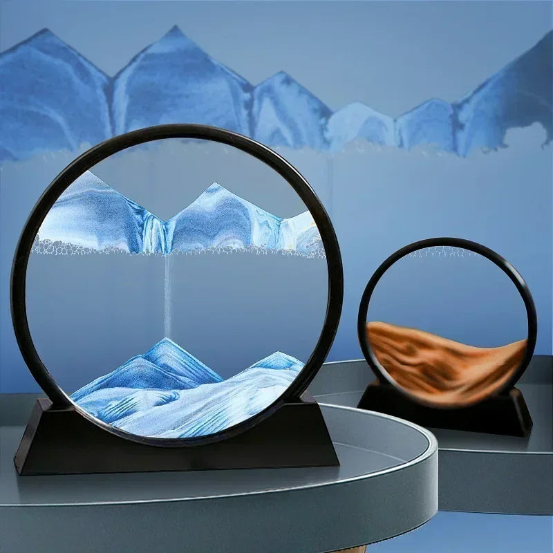 3D Moving Sand Art – Round Glass Deep Sea Sandscape