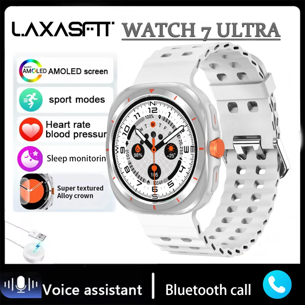 LAXASFIT Watch 7 Ultra – AMOLED Smartwatch with Bluetooth Calling