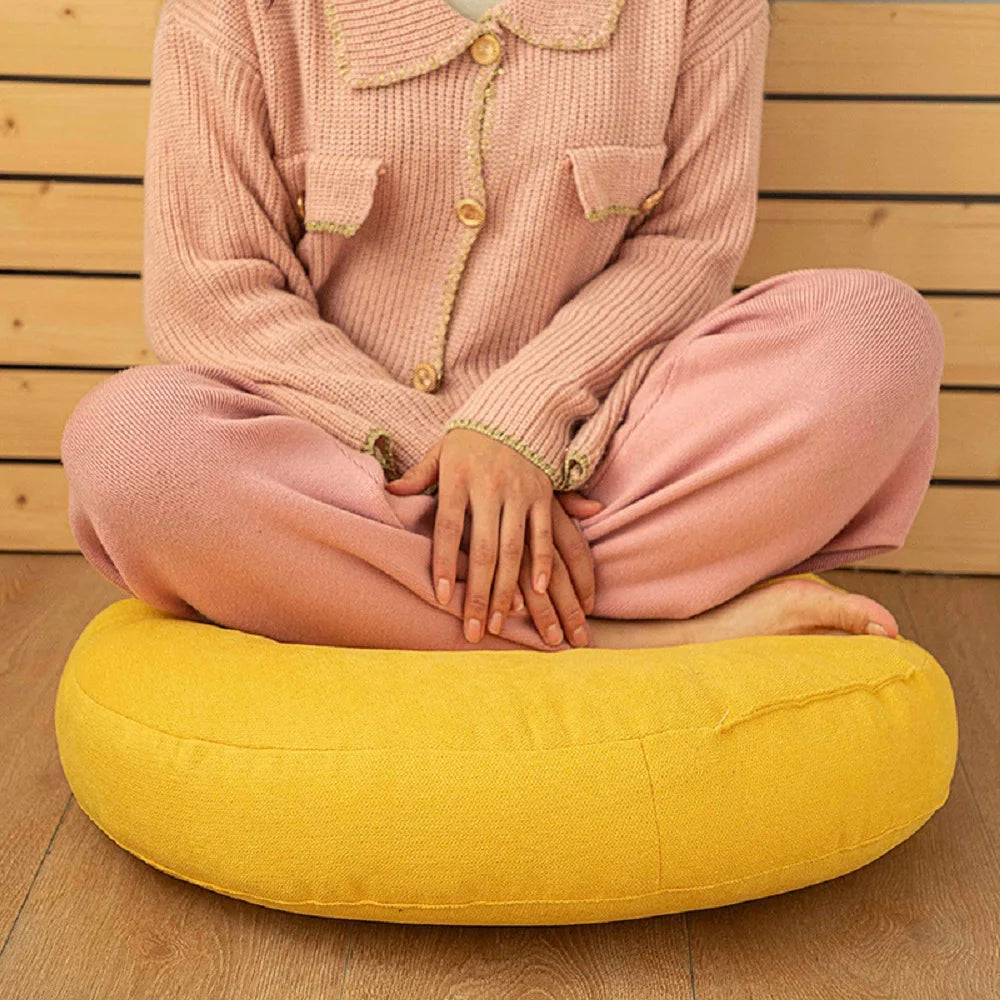 Round Floor Seat Cushion – Solid Color Meditation & Yoga Pad
