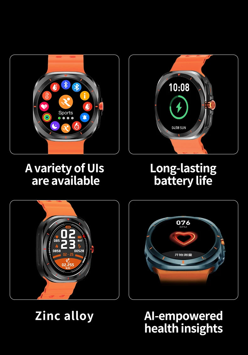 LAXASFIT Watch 7 Ultra – AMOLED Smartwatch with Bluetooth Calling