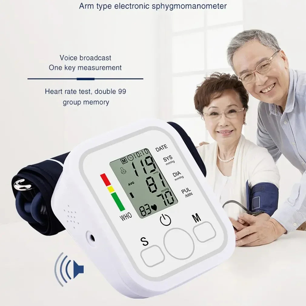 Digital Arm Blood Pressure Monitor – Automatic Cuff & Heart Rate Sensor