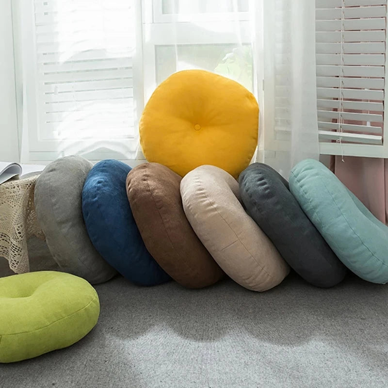Round Floor Seat Cushion – Solid Color Meditation & Yoga Pad