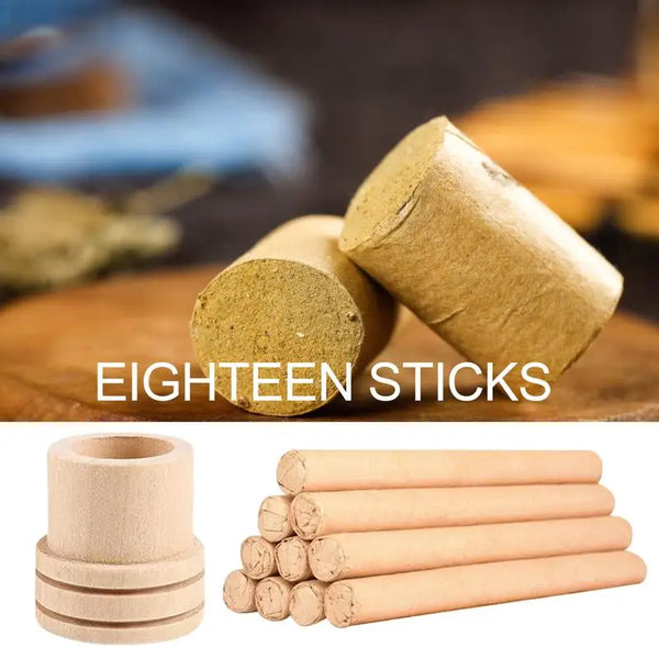 Handmade Moxibustion Sticks with Base for Odor & Fly Repellent