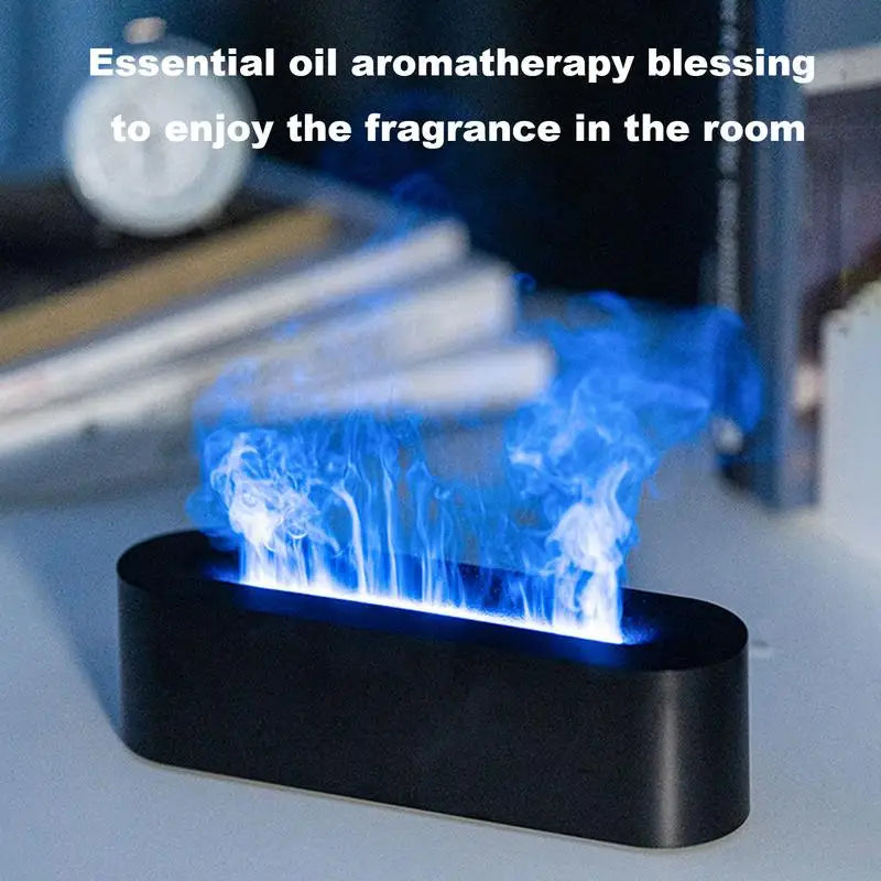 USB Flame Humidifier – 7-Color LED Aromatherapy Diffuser & Air Purifier