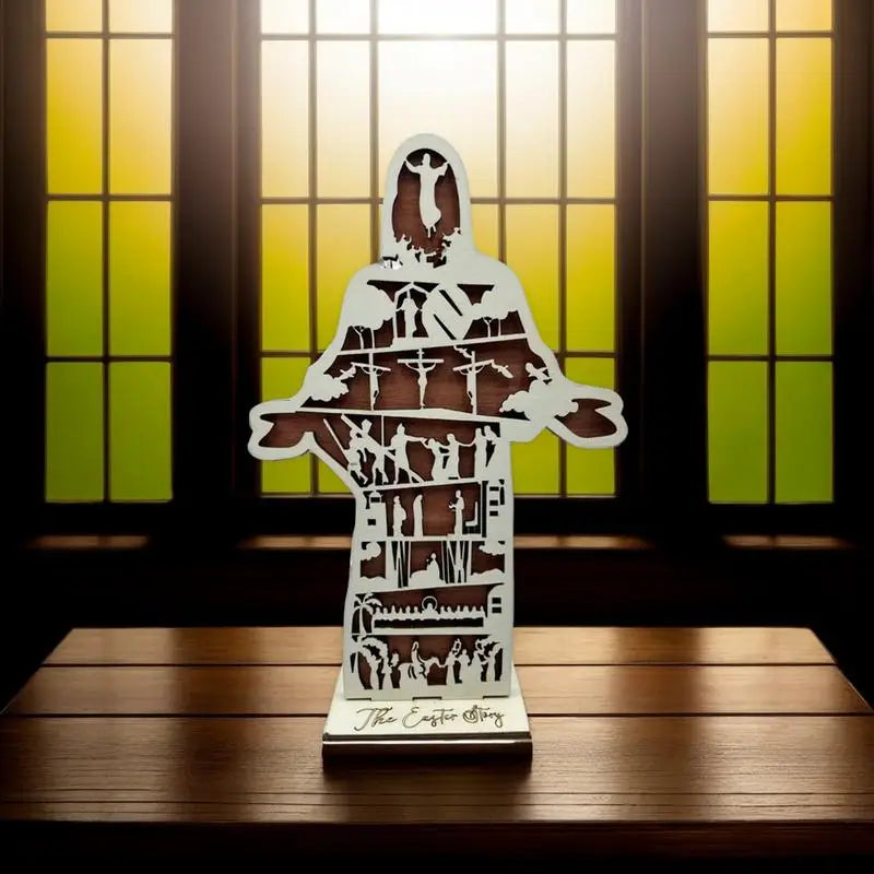 Hollow Carved Jesus Statue with Open Arms