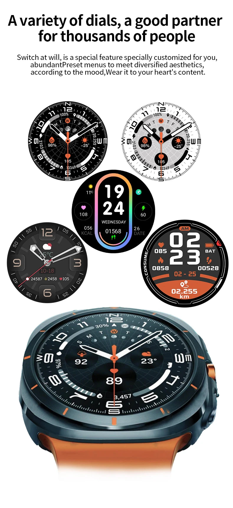 LAXASFIT Watch 7 Ultra – AMOLED Smartwatch with Bluetooth Calling
