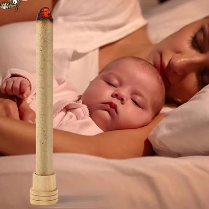 Handmade Moxibustion Sticks with Base for Odor & Fly Repellent