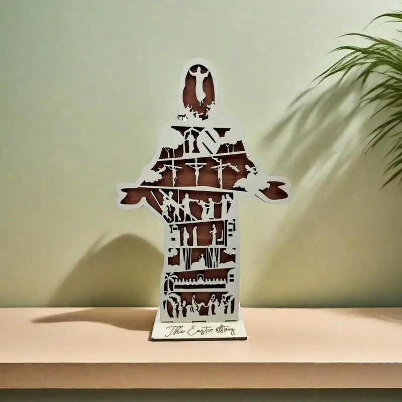 Hollow Carved Jesus Statue with Open Arms