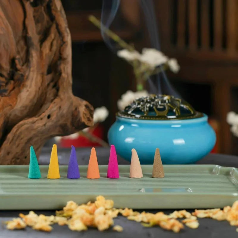 60pcs Backflow Incense Cones – Mixed Scents for Aromatherapy & Relaxation