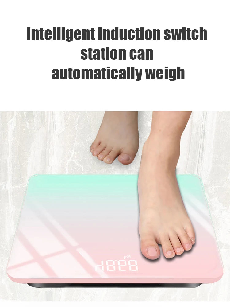 Smart LCD Glass Body Weight Scale – Gradient Color