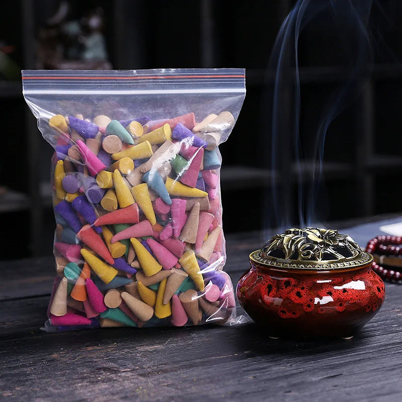 60pcs Backflow Incense Cones – Mixed Scents for Aromatherapy & Relaxation