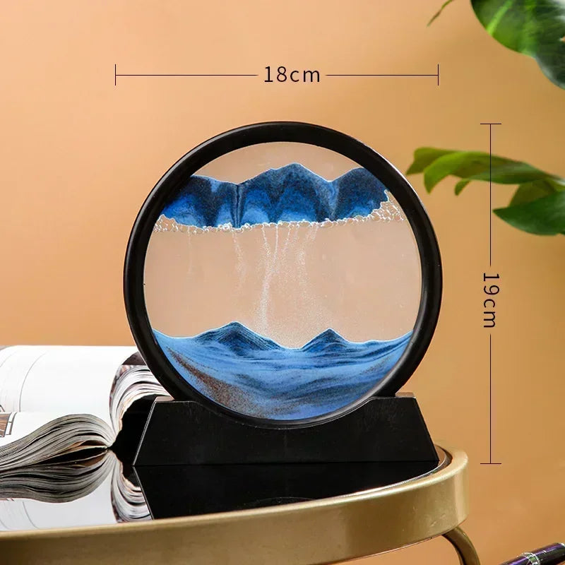 3D Moving Sand Art – Round Glass Deep Sea Sandscape