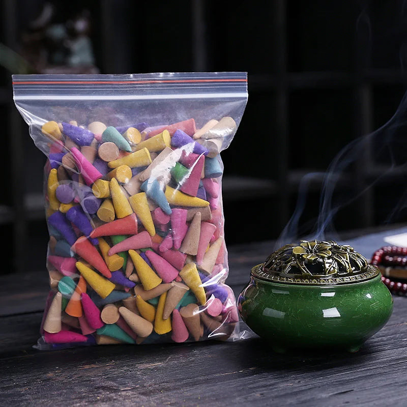 60pcs Backflow Incense Cones – Mixed Scents for Aromatherapy & Relaxation
