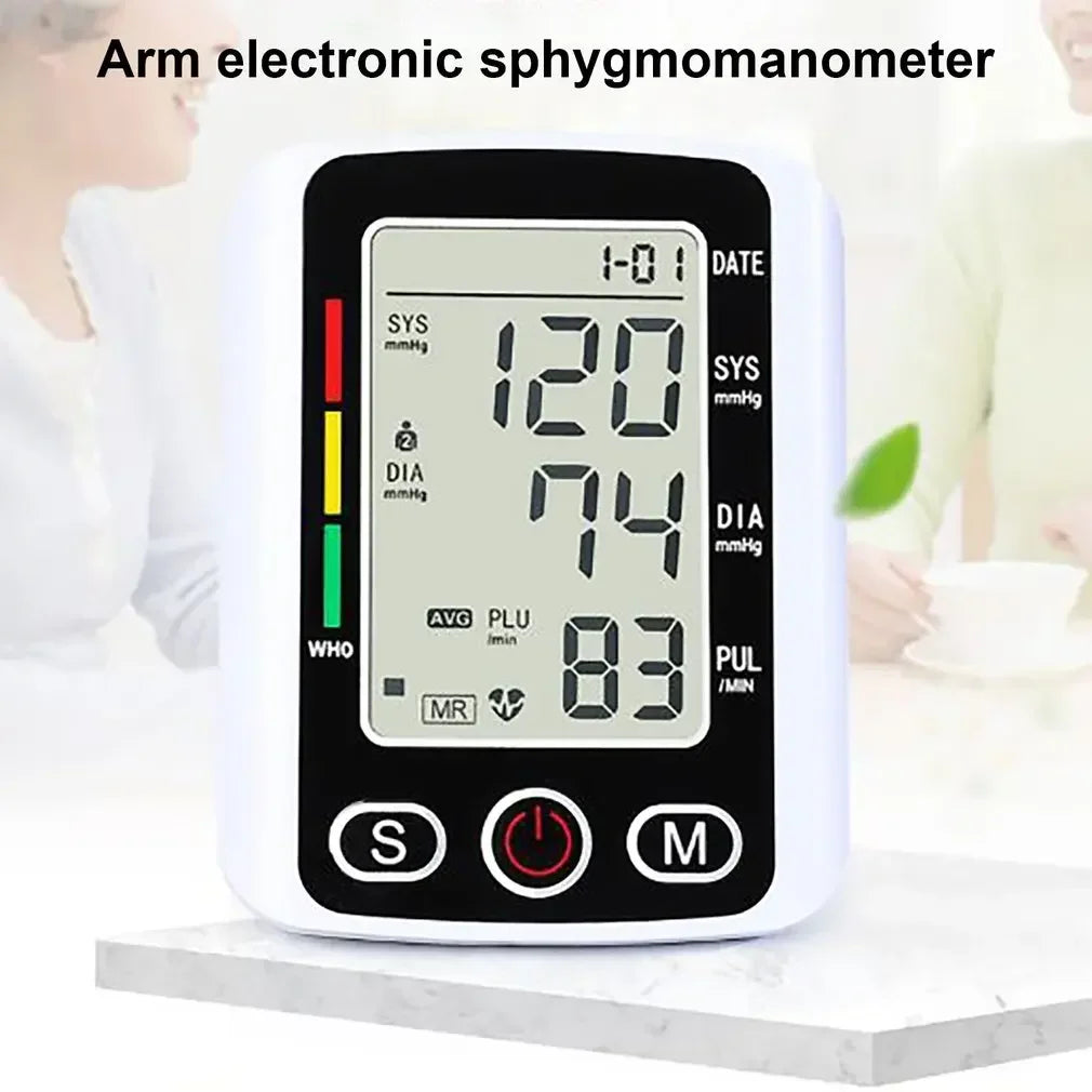 Digital Arm Blood Pressure Monitor – Automatic Cuff & Heart Rate Sensor