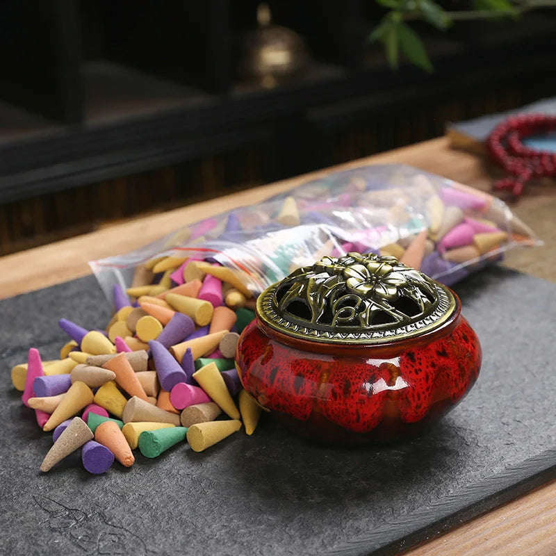 60pcs Backflow Incense Cones – Mixed Scents for Aromatherapy & Relaxation