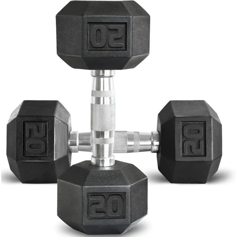 Rubber Grip Dumbbell with Anti-Slip Handle