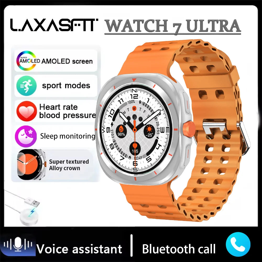 LAXASFIT Watch 7 Ultra – AMOLED Smartwatch with Bluetooth Calling