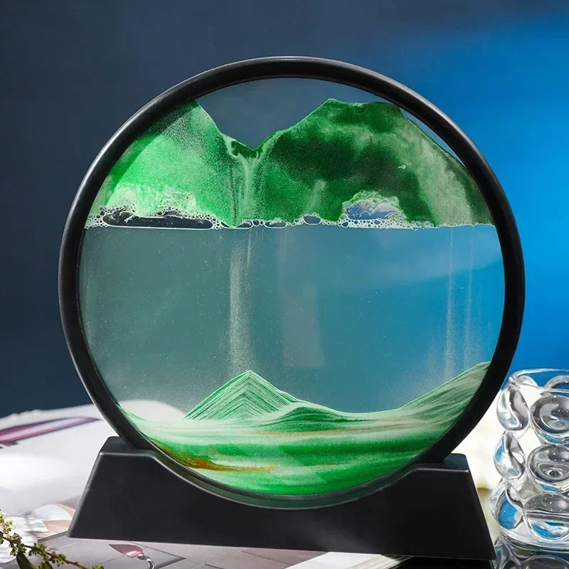 3D Moving Sand Art – Round Glass Deep Sea Sandscape