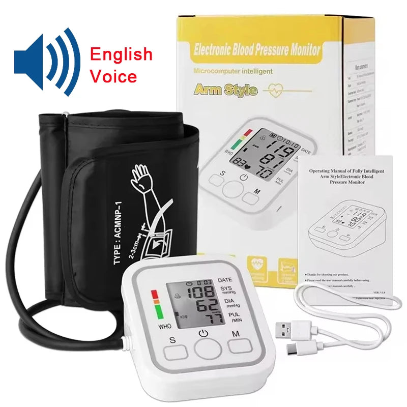 Spanish Voice Digital Arm Blood Pressure Monitor