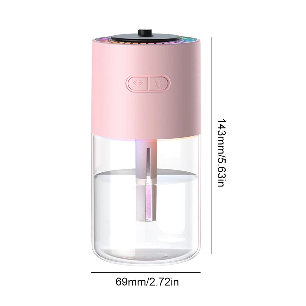 Car Air Humidifier & Essential Oil Diffuser with RGB LED Light
