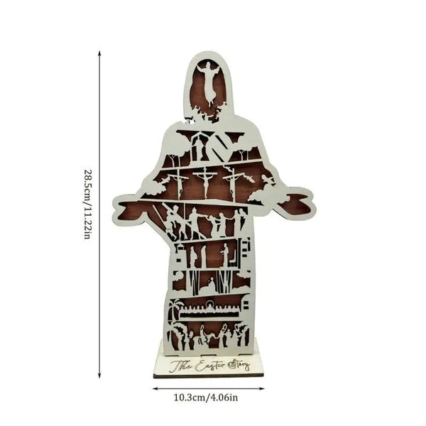 Hollow Carved Jesus Statue with Open Arms