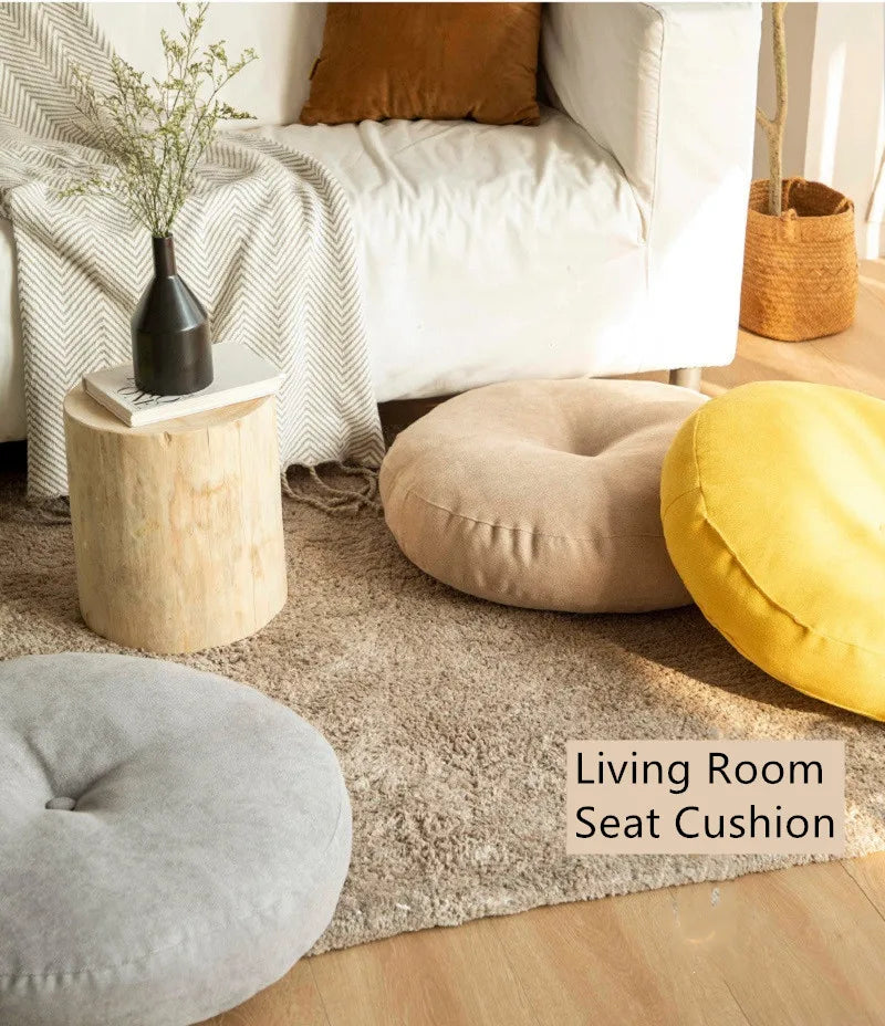 Round Floor Seat Cushion – Solid Color Meditation & Yoga Pad