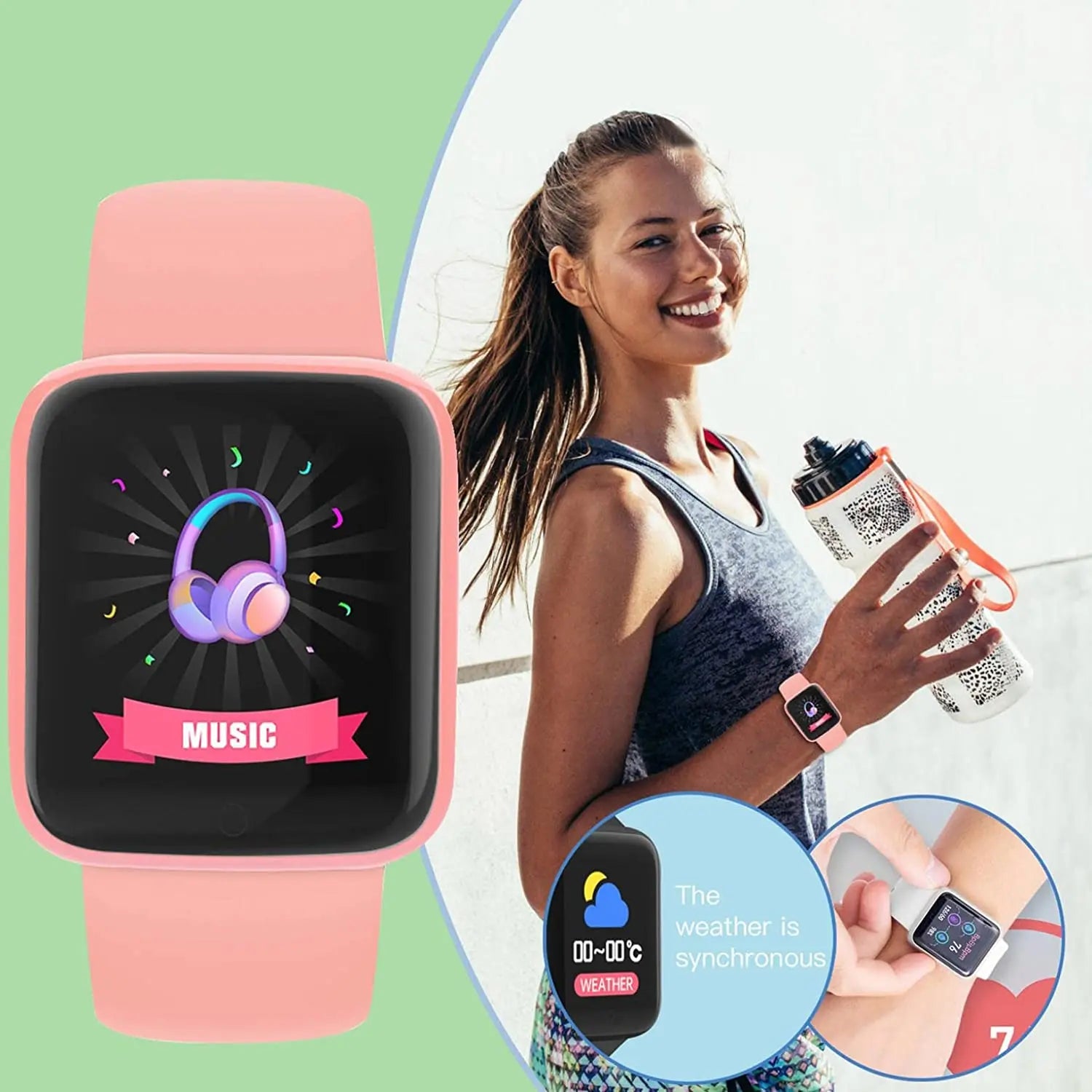 Y68/D20 Smartwatch – Fitness & Bluetooth Connected Sports Tracker
