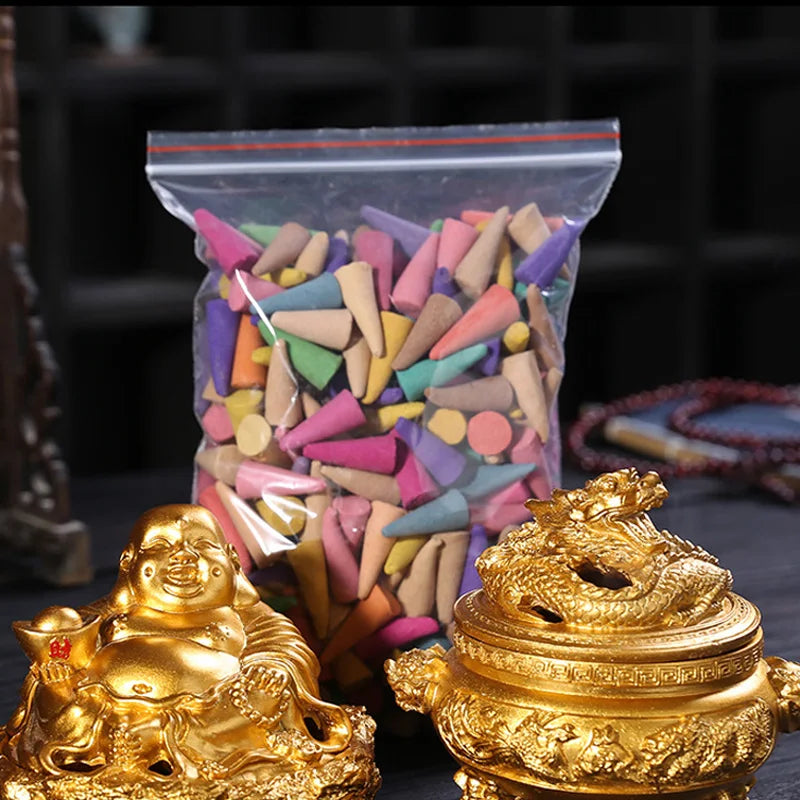 60pcs Backflow Incense Cones – Mixed Scents for Aromatherapy & Relaxation