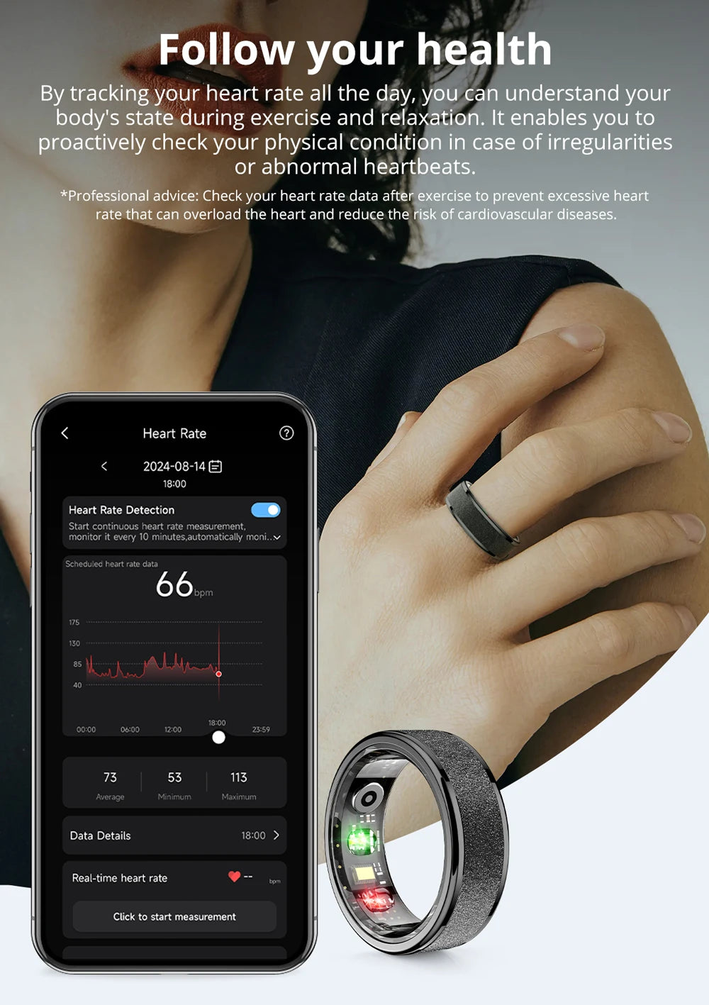 COLMI R10 Smart Ring – Health Tracker with Charging Case
