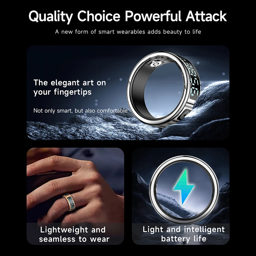 RS08 Smart Ring for Men & Women with Health Monitoring