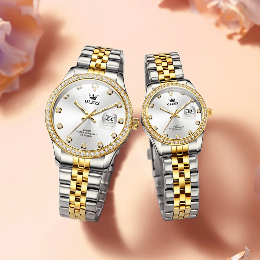 OLEVS Luxury Couple Watches