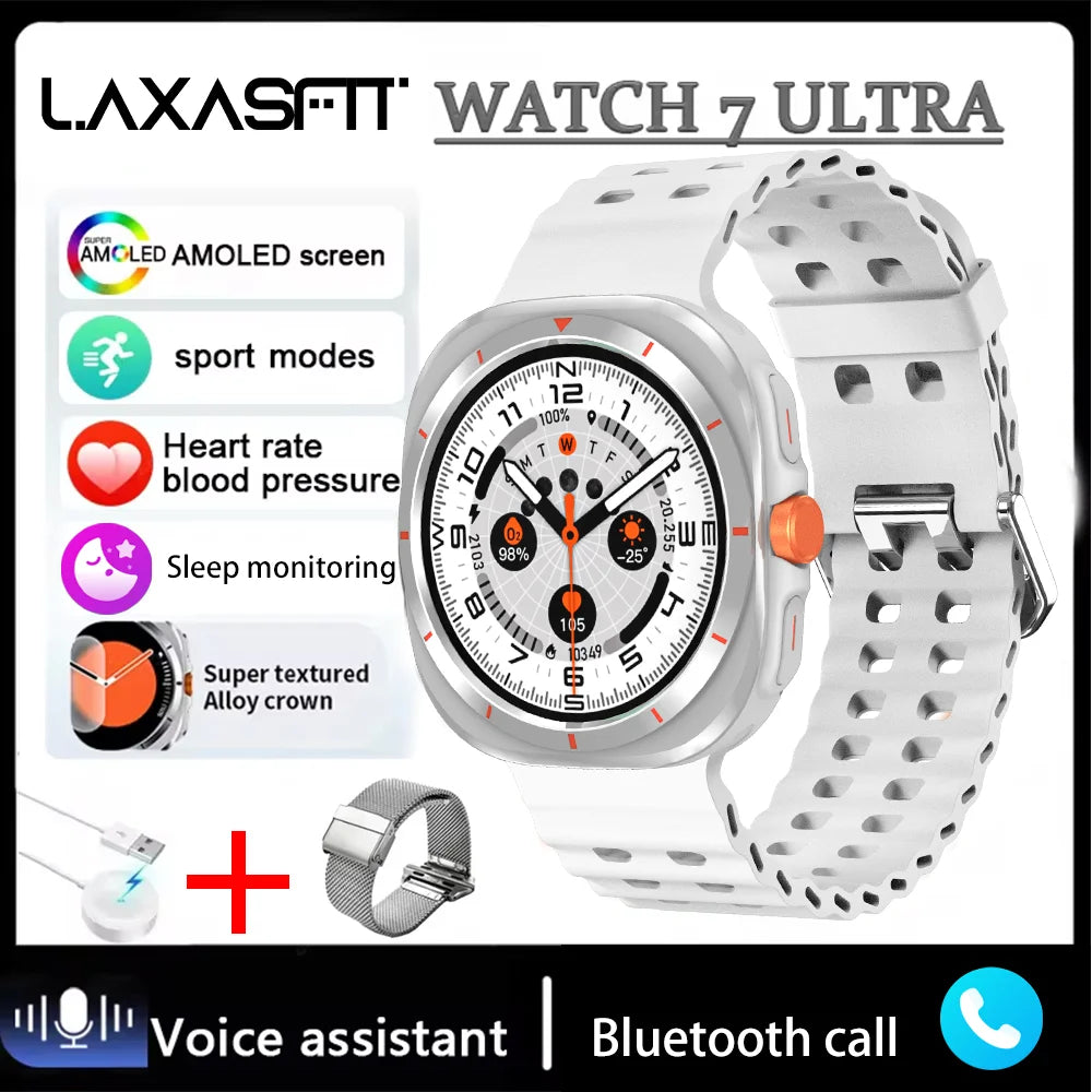LAXASFIT Watch 7 Ultra – AMOLED Smartwatch with Bluetooth Calling