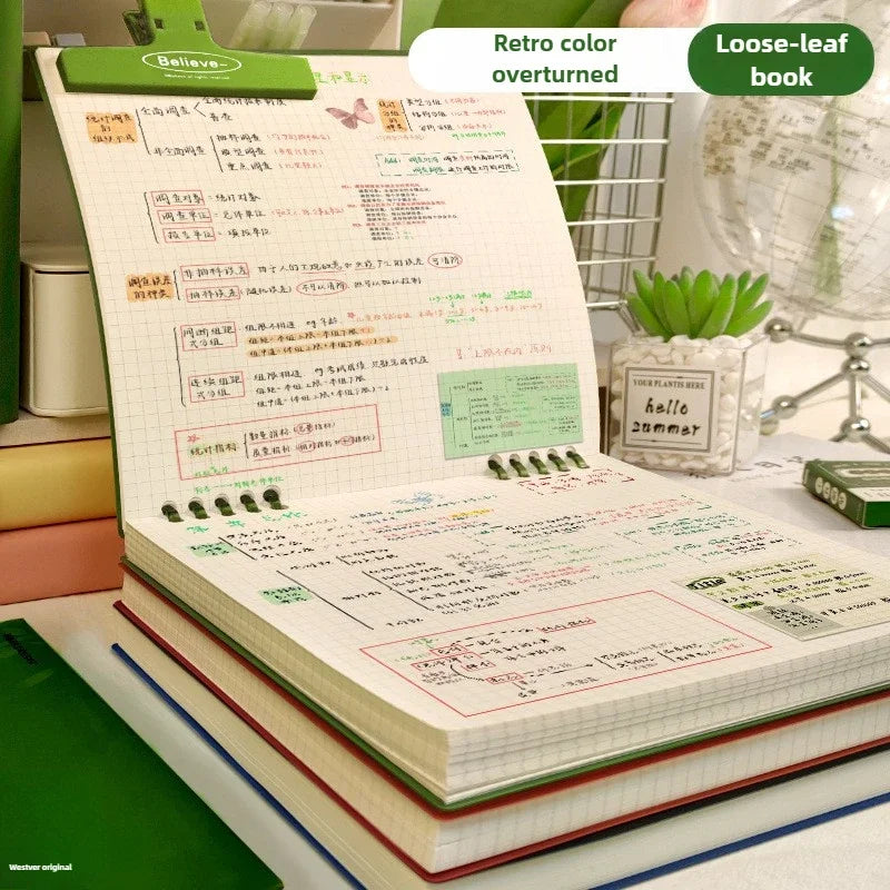 B5 Flip Grid Notebook – Journal & Sketch Pad for Office or School